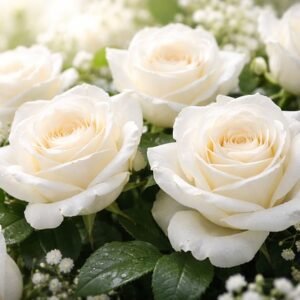 Elegant White Rose Bouquet